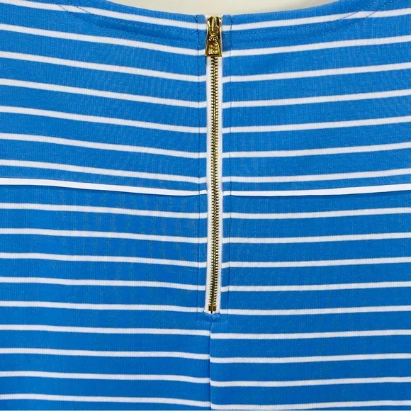STS Sail To Sable Shift Dress Womens S Blue Striped Short Sleeve Crew Neck Coast - Picture 9 of 9